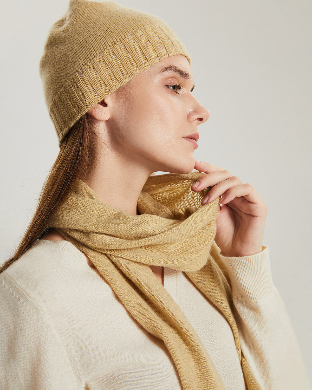 Cashmere Beanie & Scarf Set