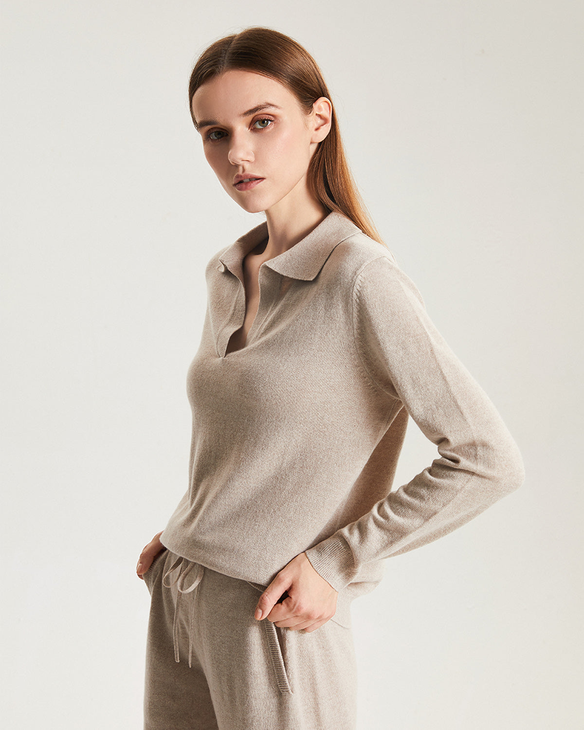 Cashmere Polo Sweater