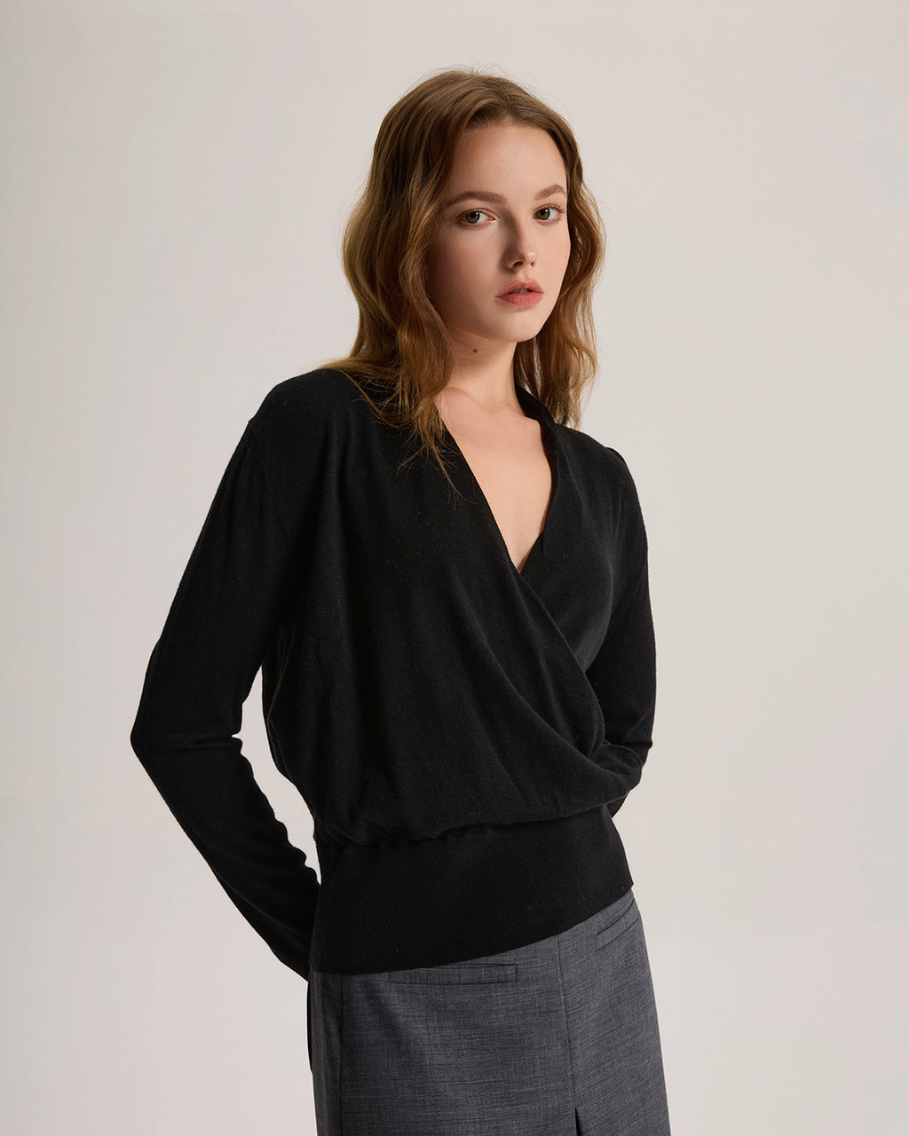 Lightweight Oversize Worsted Cashmere Sweater