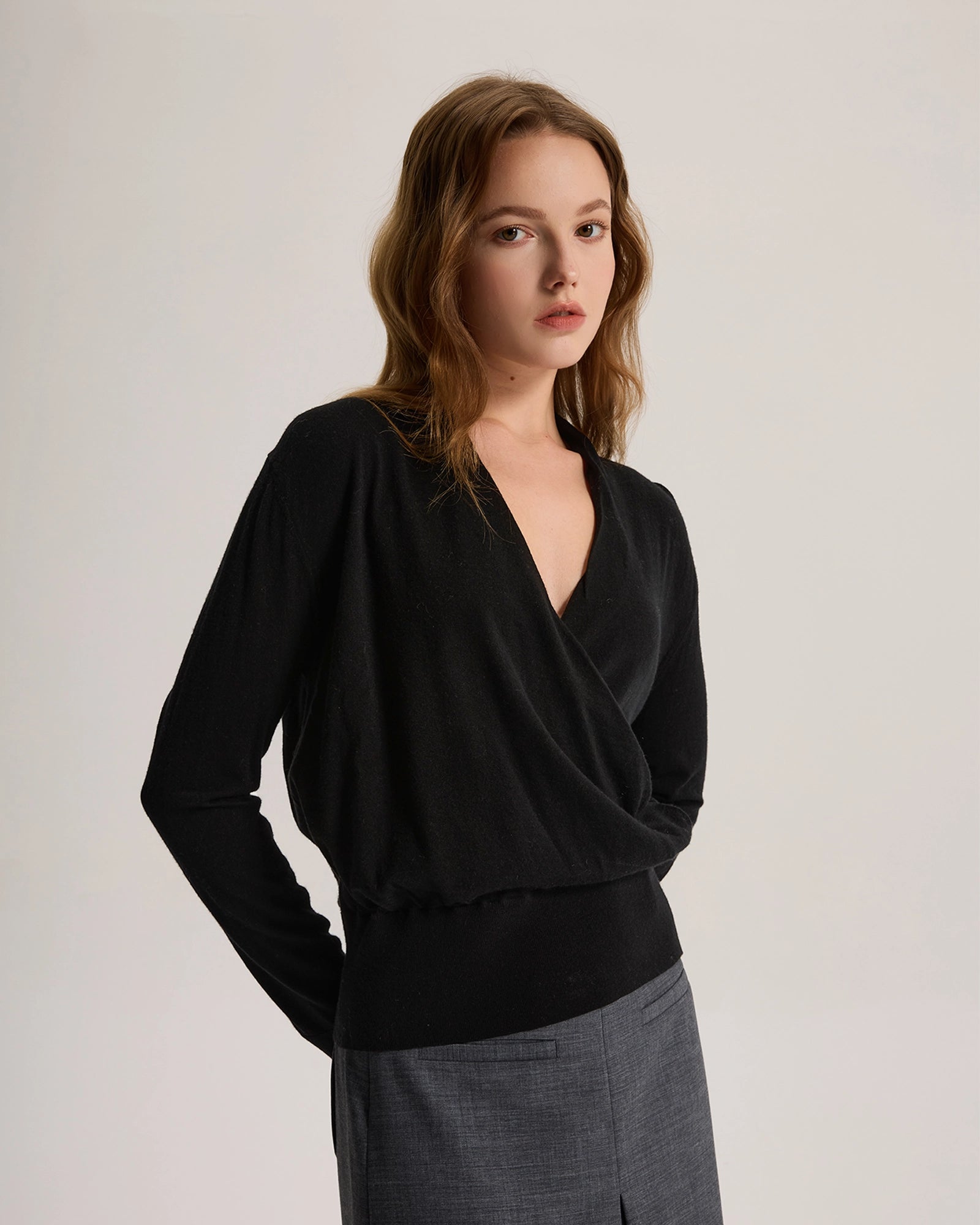 Lightweight Oversize Worsted Cashmere Sweater