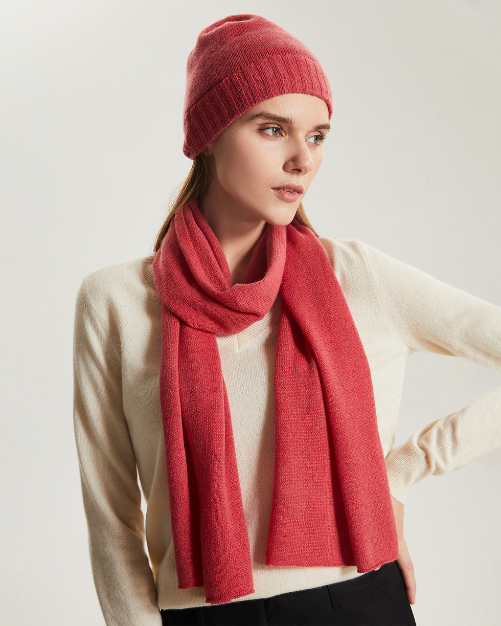 Cashmere Beanie & Scarf Set