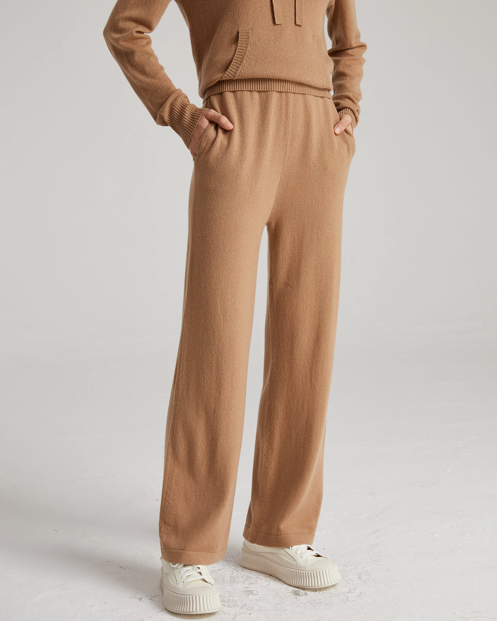 Wide Leg Cashmere Pants