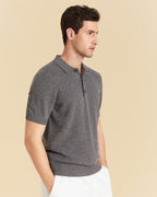 Jacquard Wool Polo Shirt