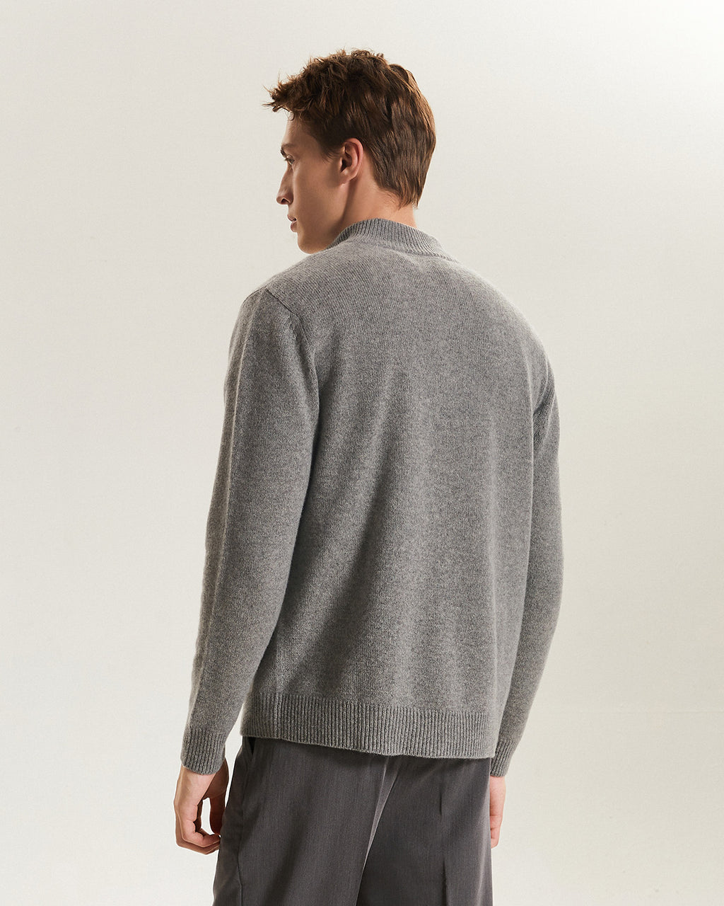 Quarter-Zip Recycled Cashmere Sweater