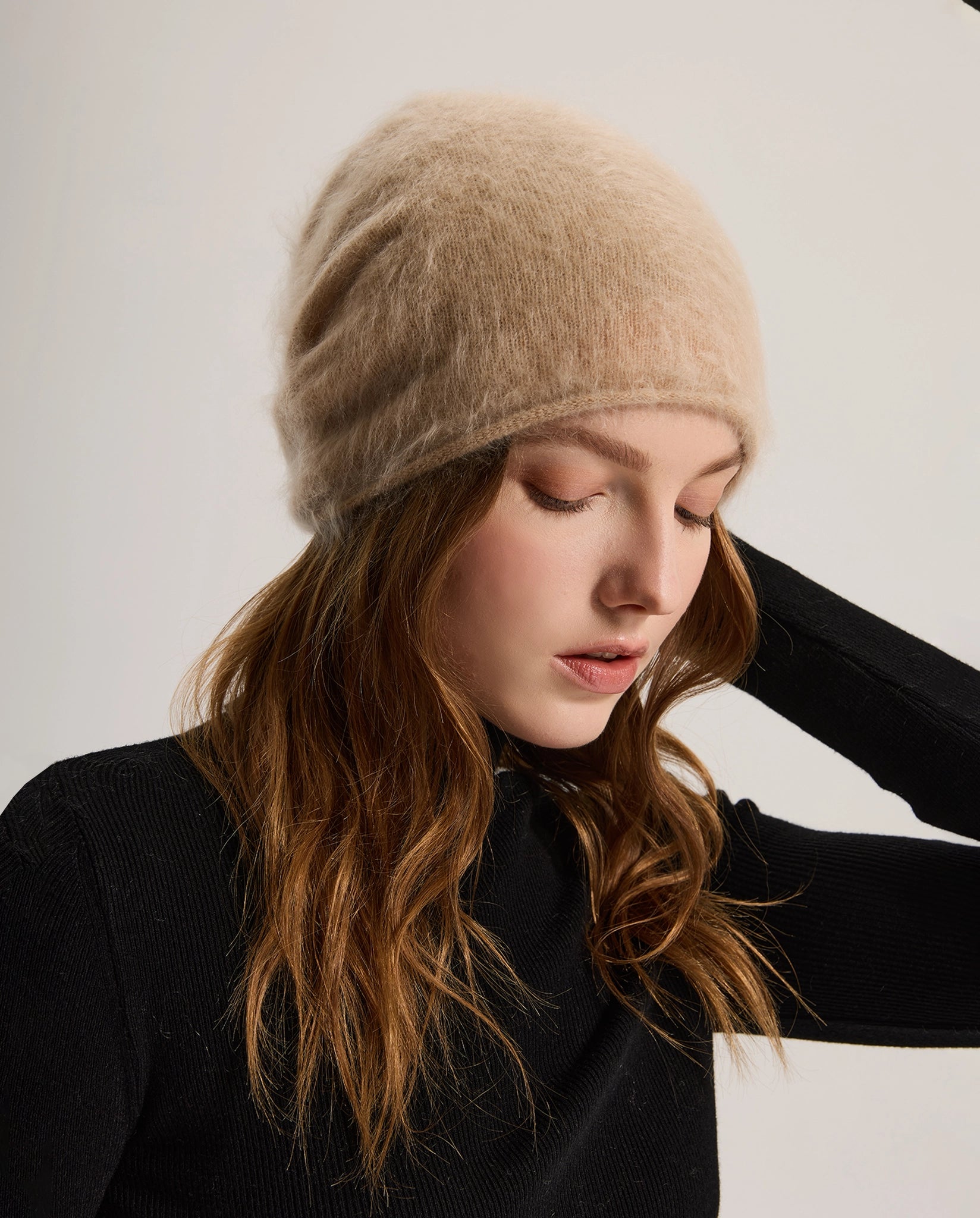 Brushed Cashmere Ski Beanie