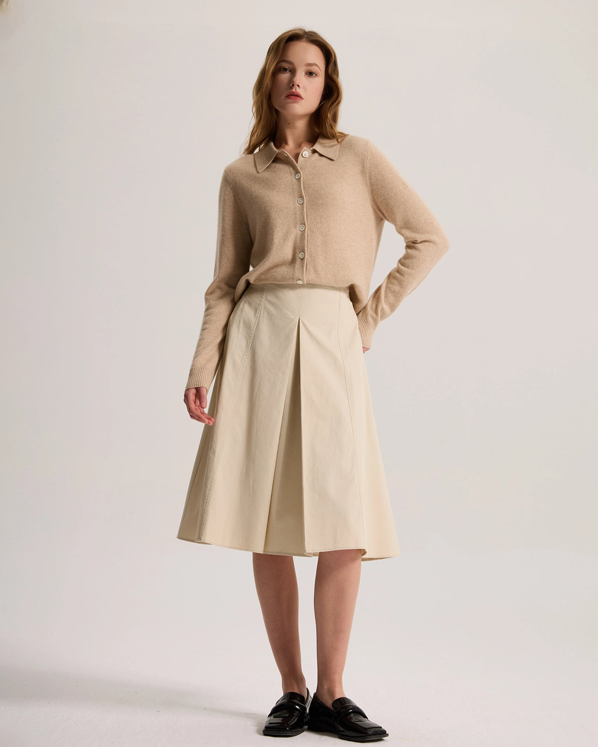 cashmere button down cardigan