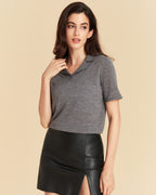V Neck Lapel Polo Shirt