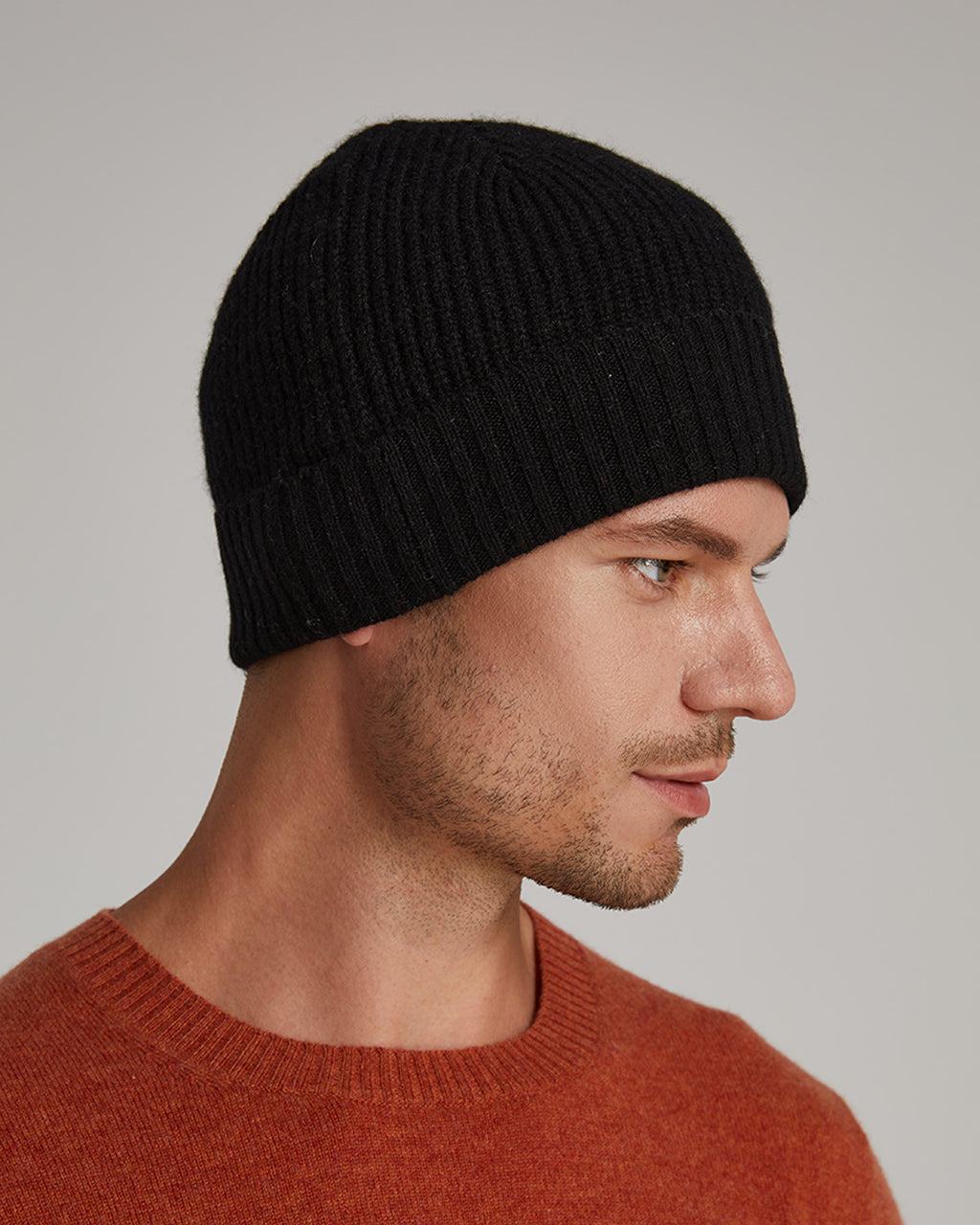 Cashmere Half-Cardigan Beanie