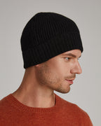 Cashmere Half-Cardigan Beanie