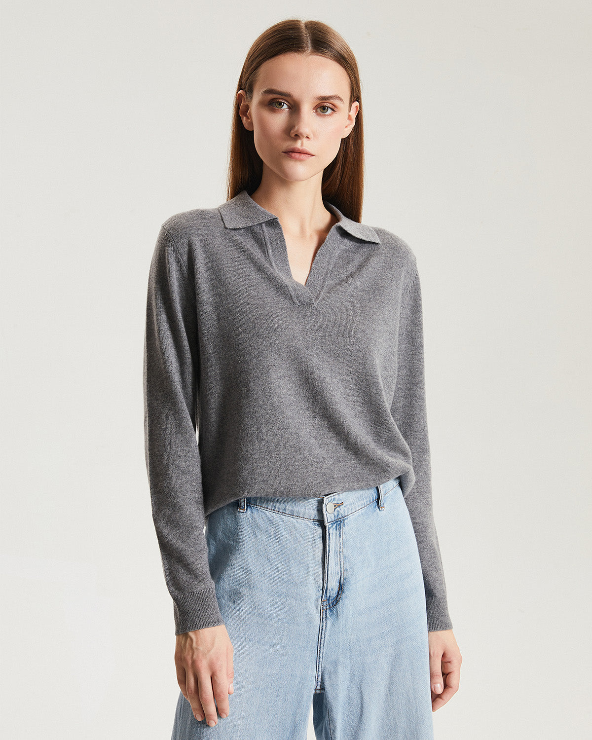 Cashmere Polo Sweater