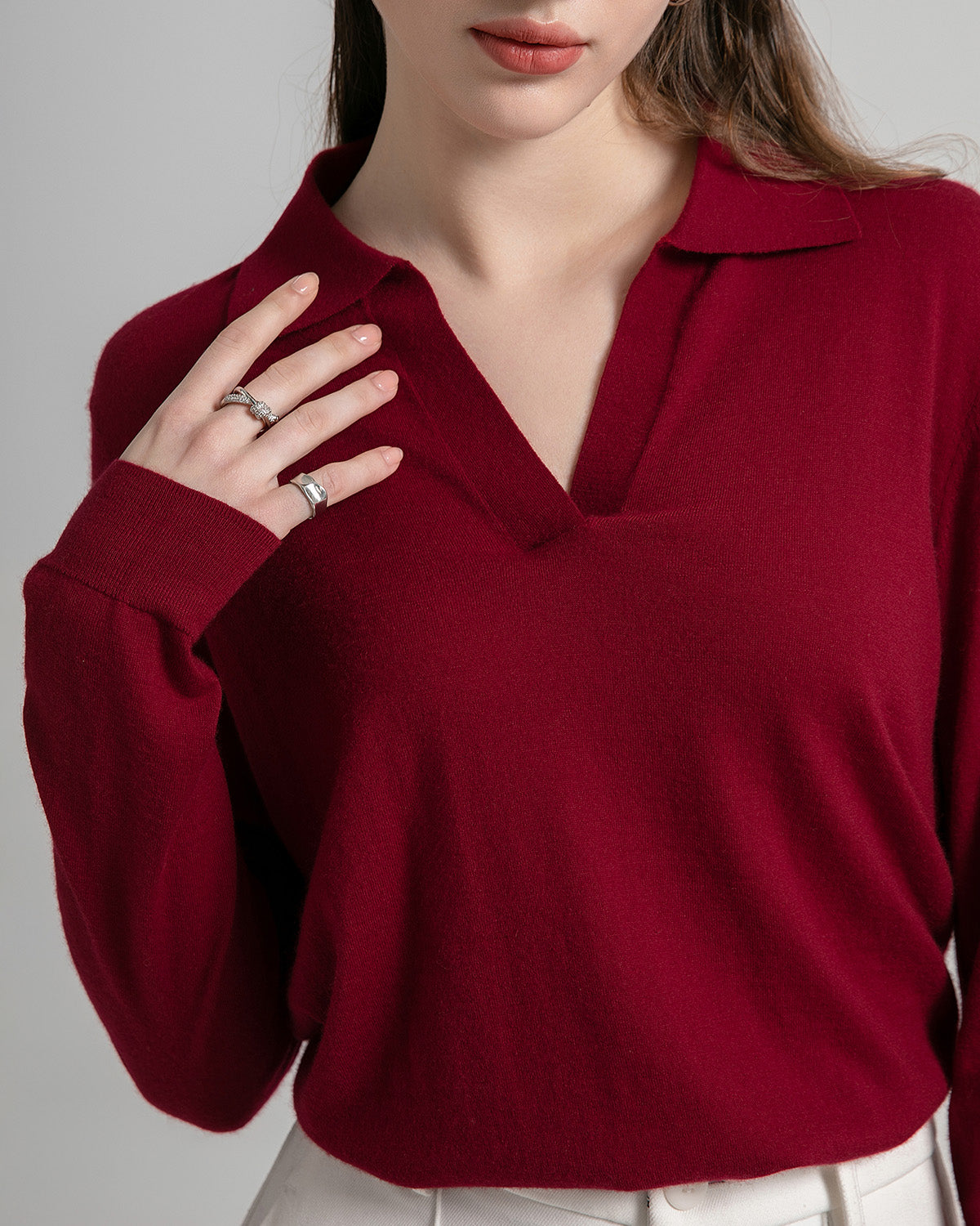 Super Lightweight Worsted Cashmere Polo