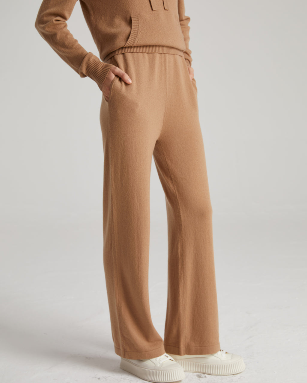 Wide Leg Cashmere Pants