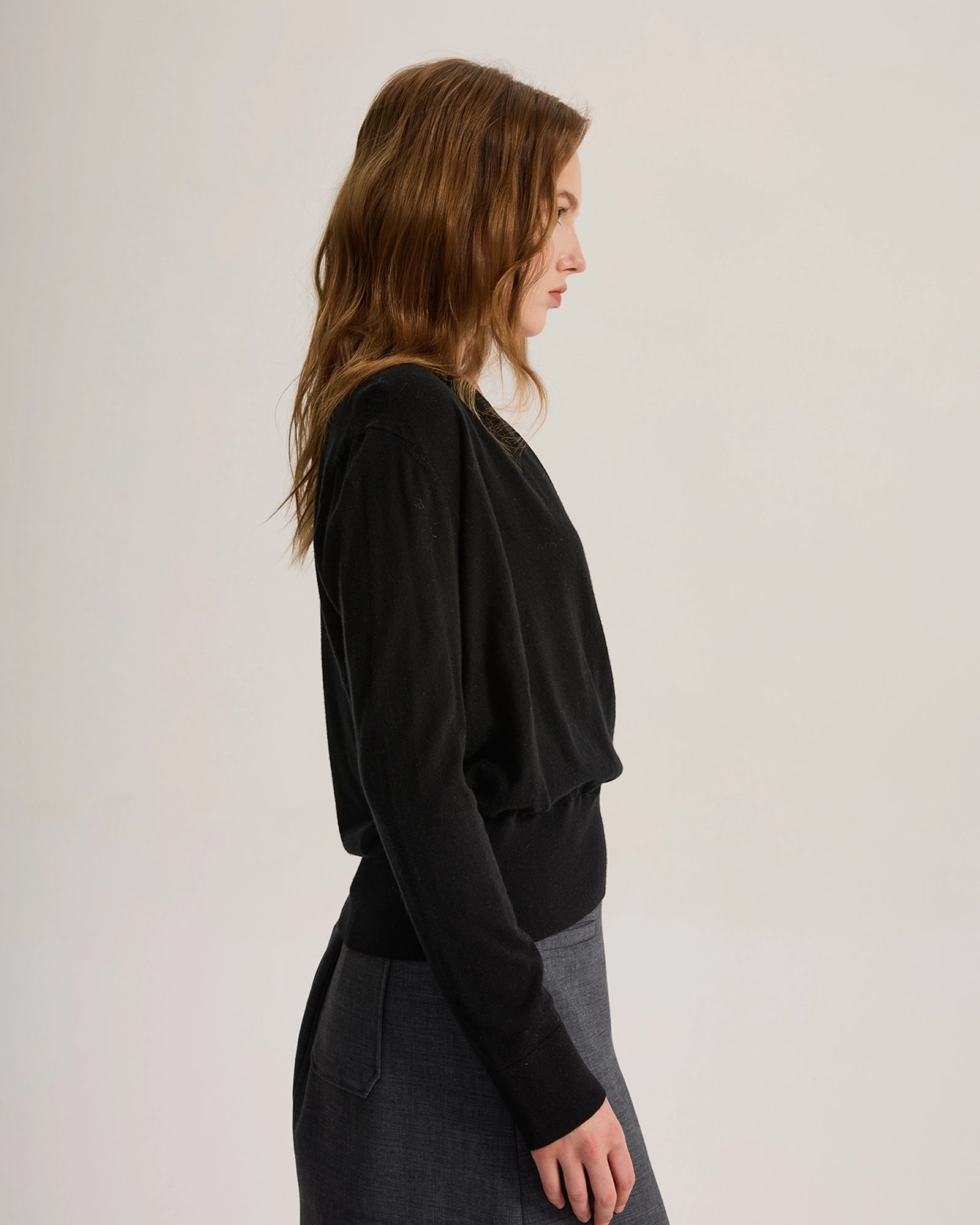 Lightweight Oversize Worsted Cashmere Sweater