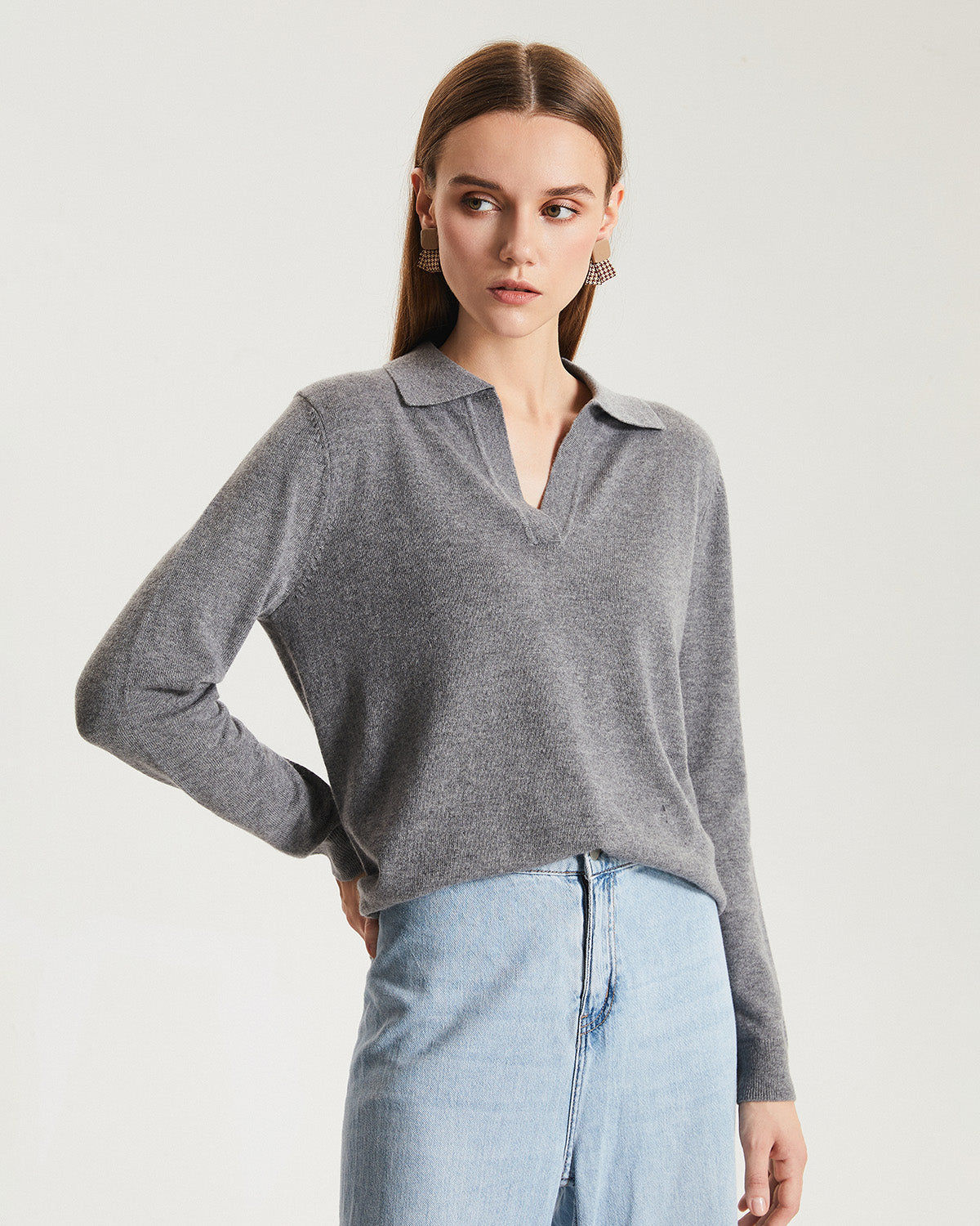 Cashmere Polo Sweater