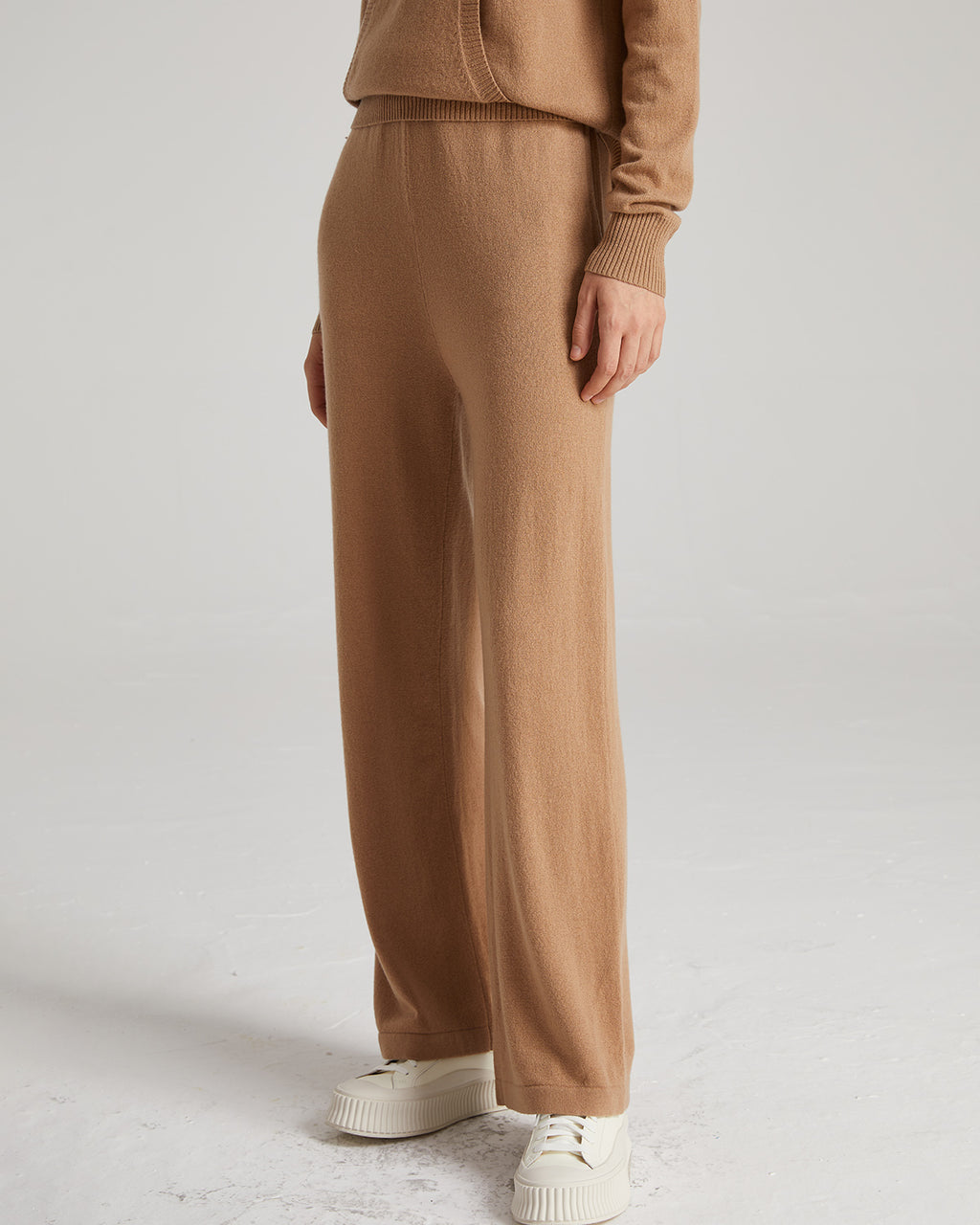 Wide Leg Cashmere Pants