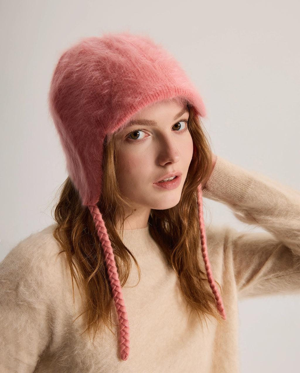Brushed Cashmere Earflaps Hat