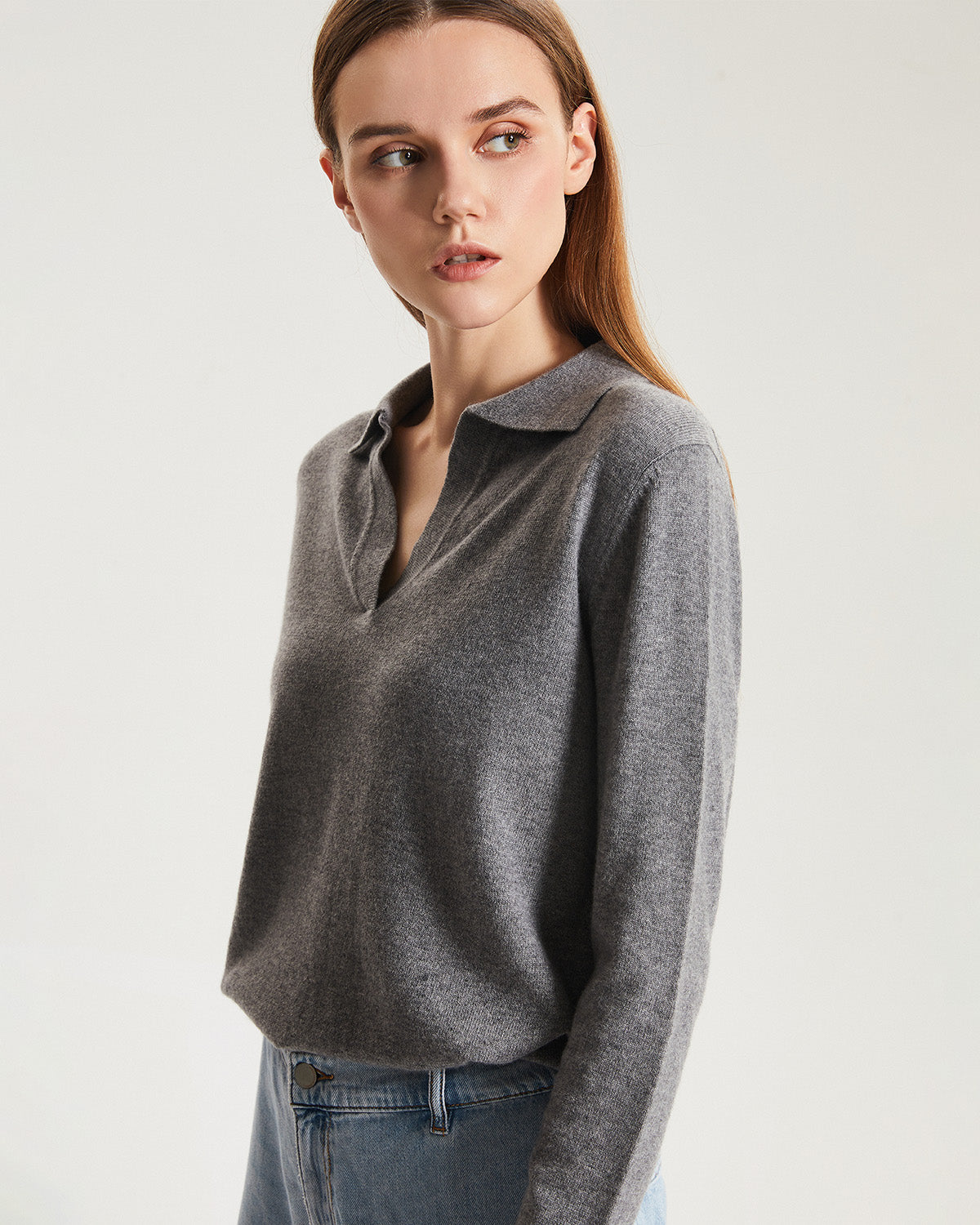 Cashmere Polo Sweater