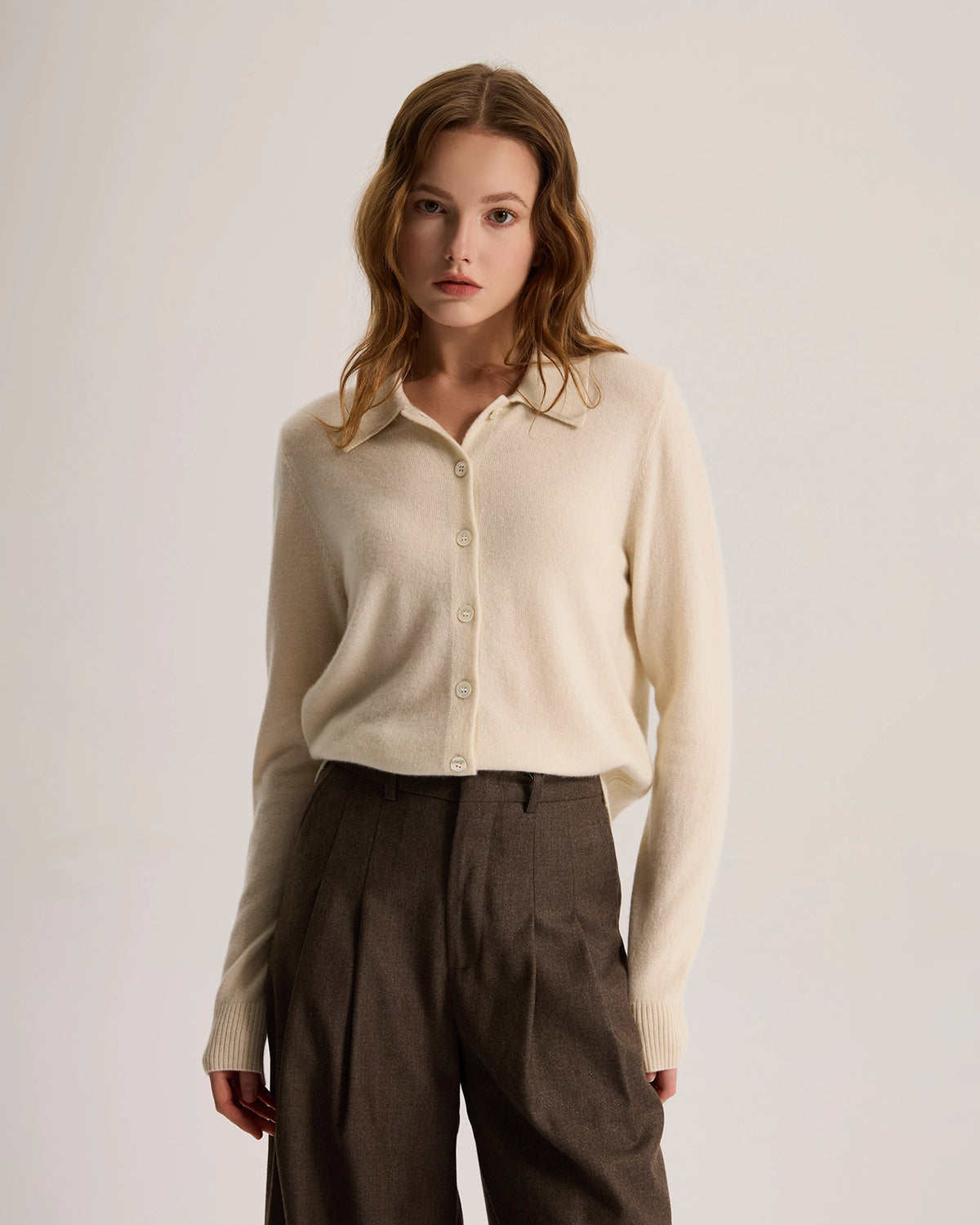 cashmere button down cardigan