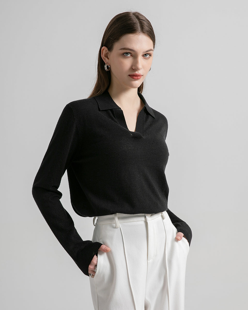 Super Lightweight Worsted Cashmere Polo