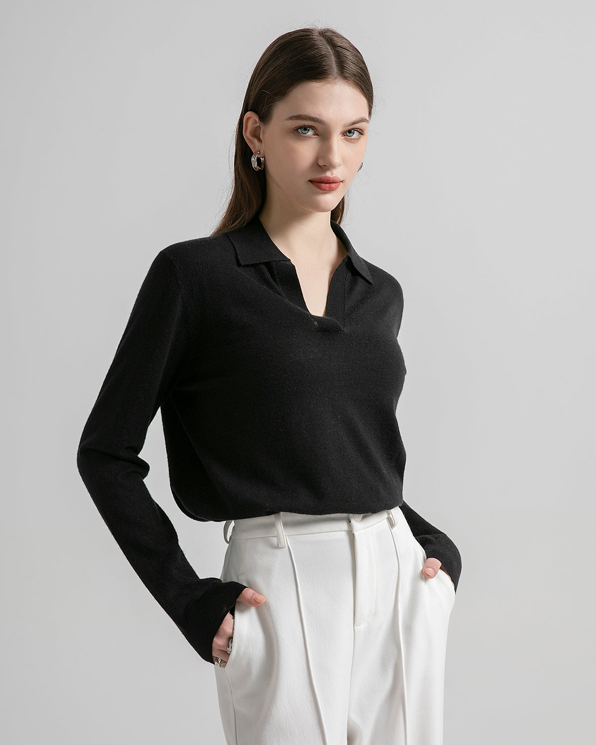Super Lightweight Worsted Cashmere Polo