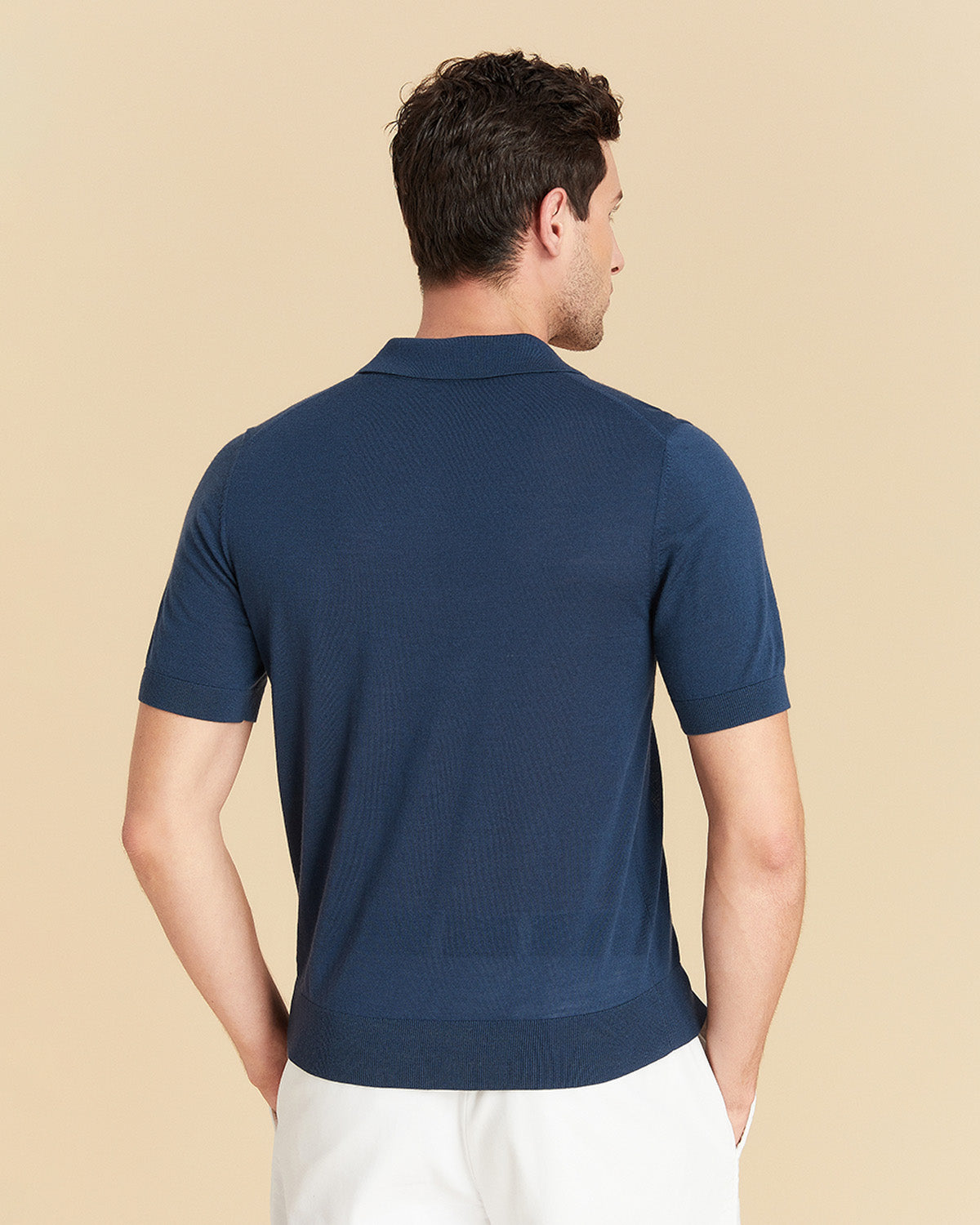 Wool Silk Polo Shirt