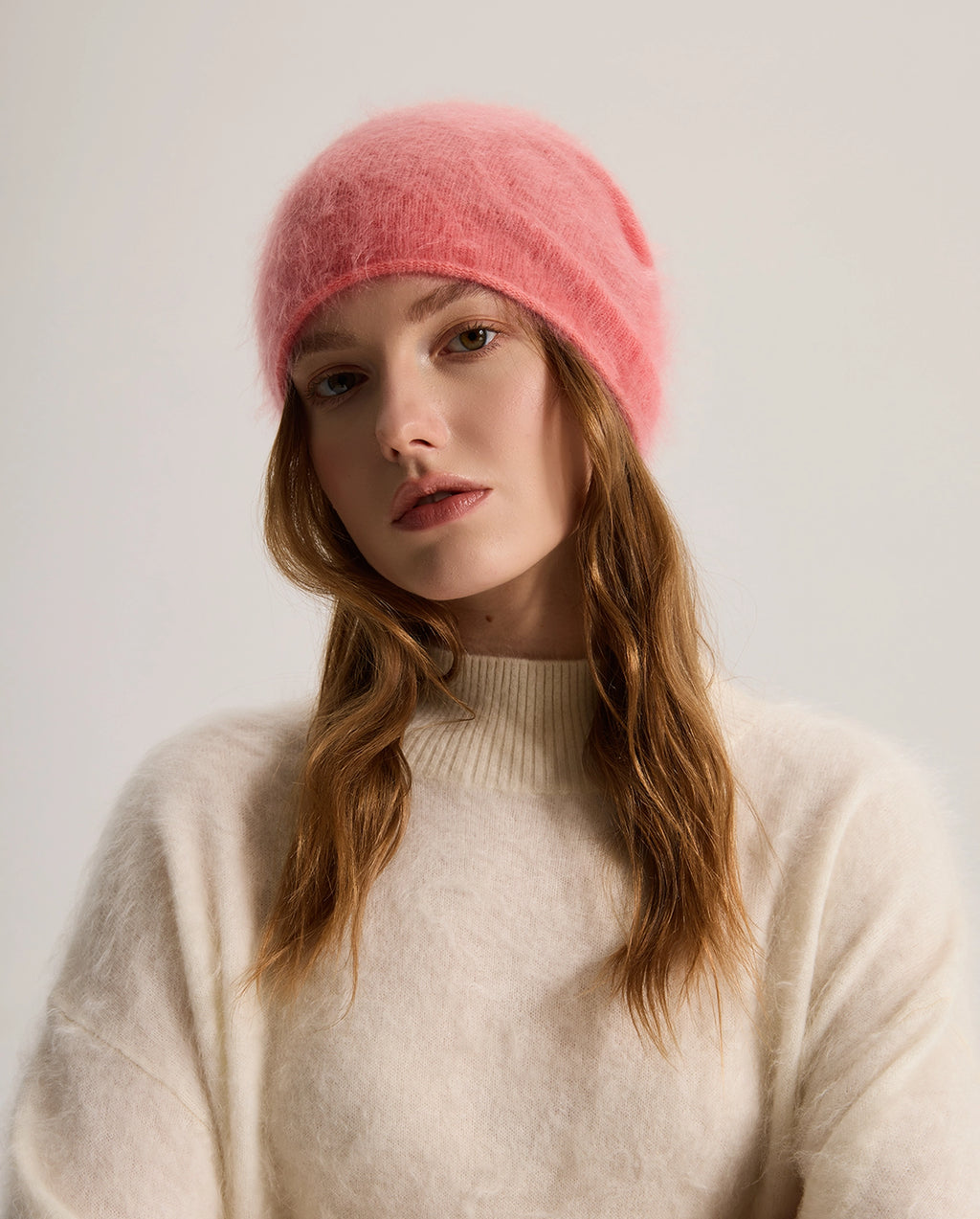 Brushed Cashmere Ski Beanie