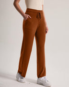 Cashmere Ribbed Wide-Leg Pant