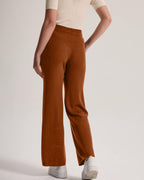 Cashmere Ribbed Wide-Leg Pant