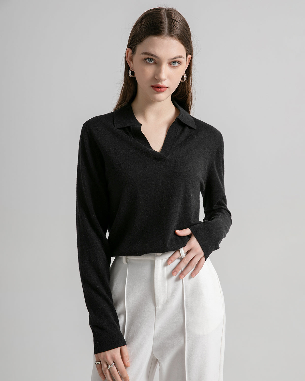 Super Lightweight Worsted Cashmere Polo