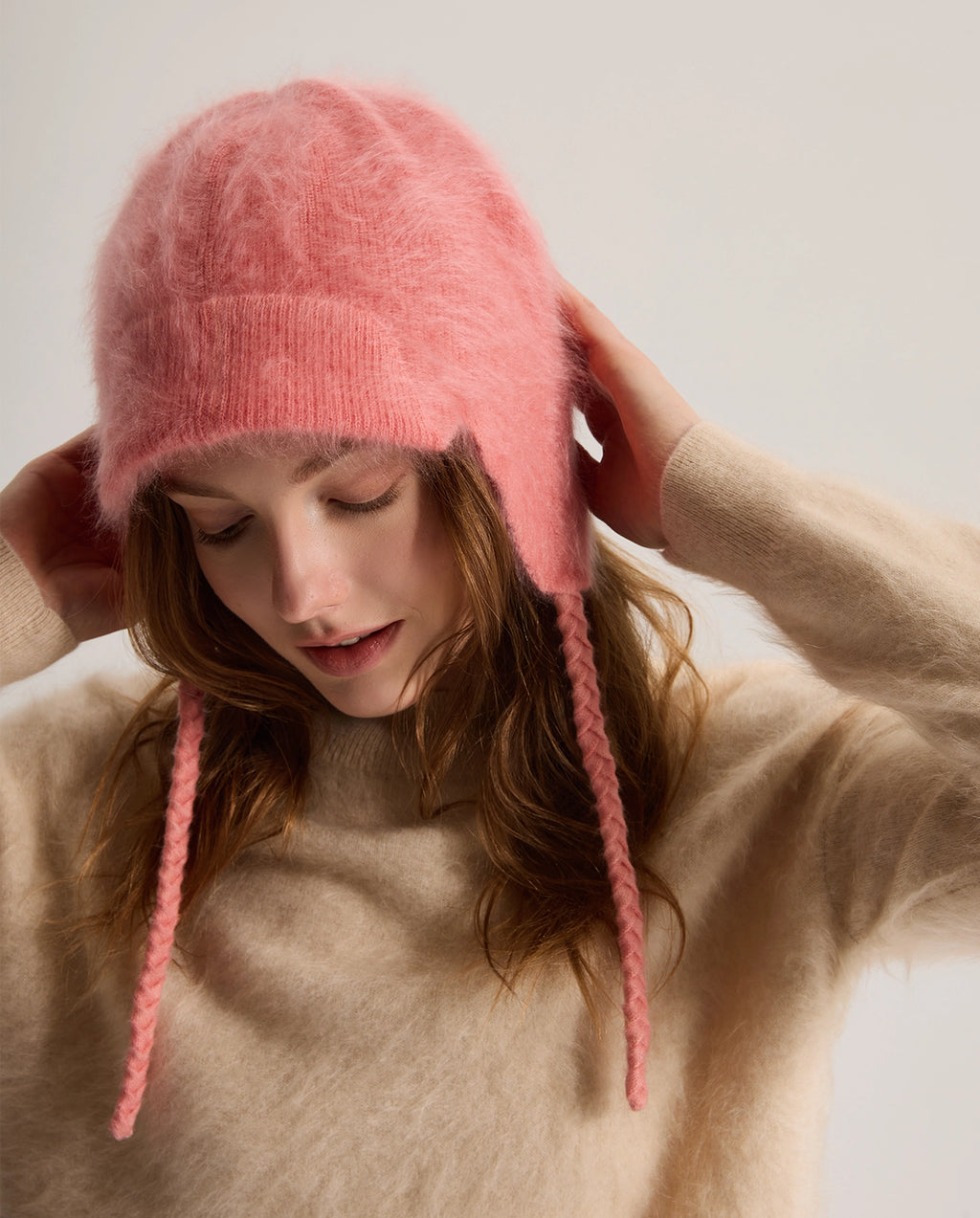 Brushed Cashmere Earflaps Hat