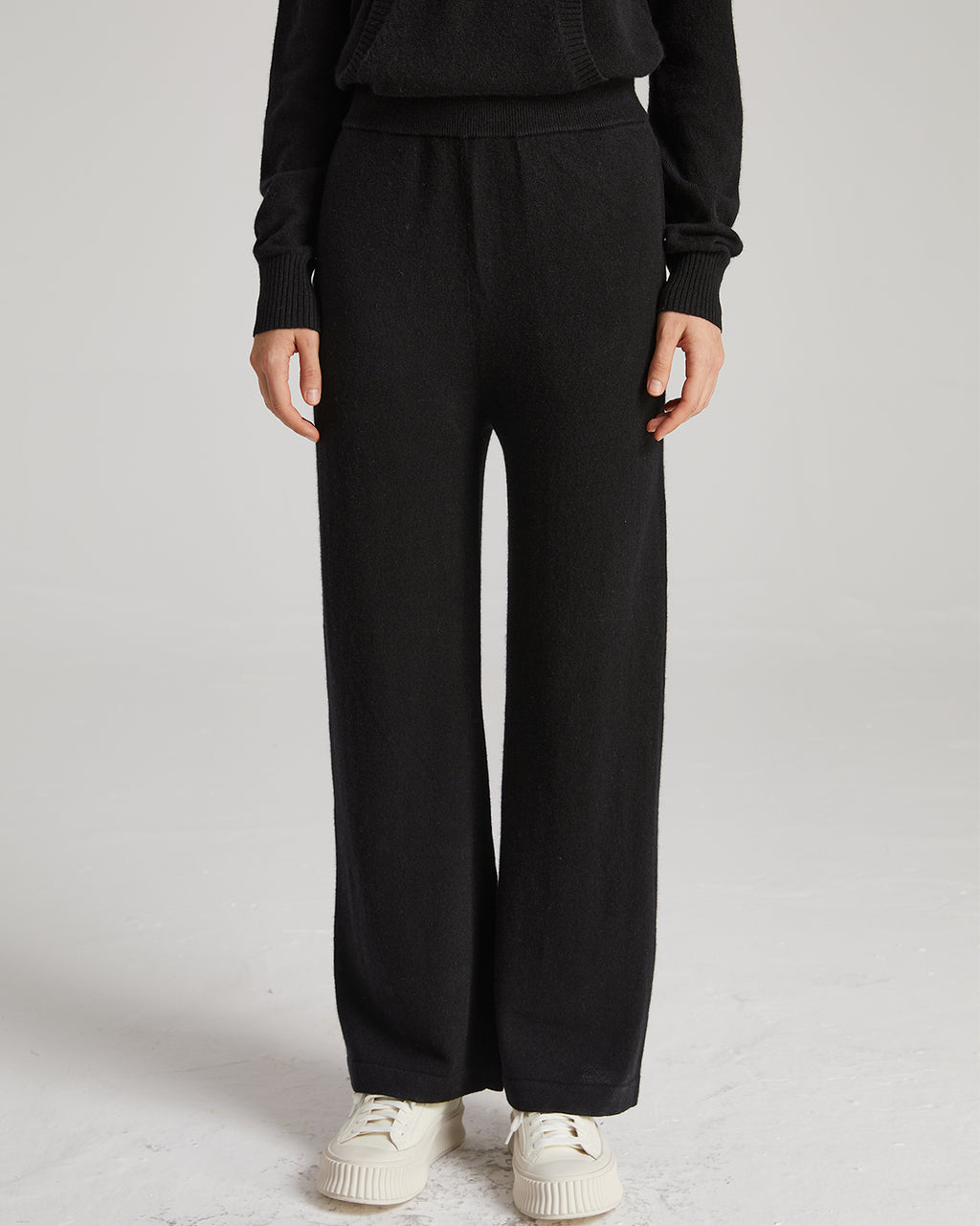 Wide Leg Cashmere Pants