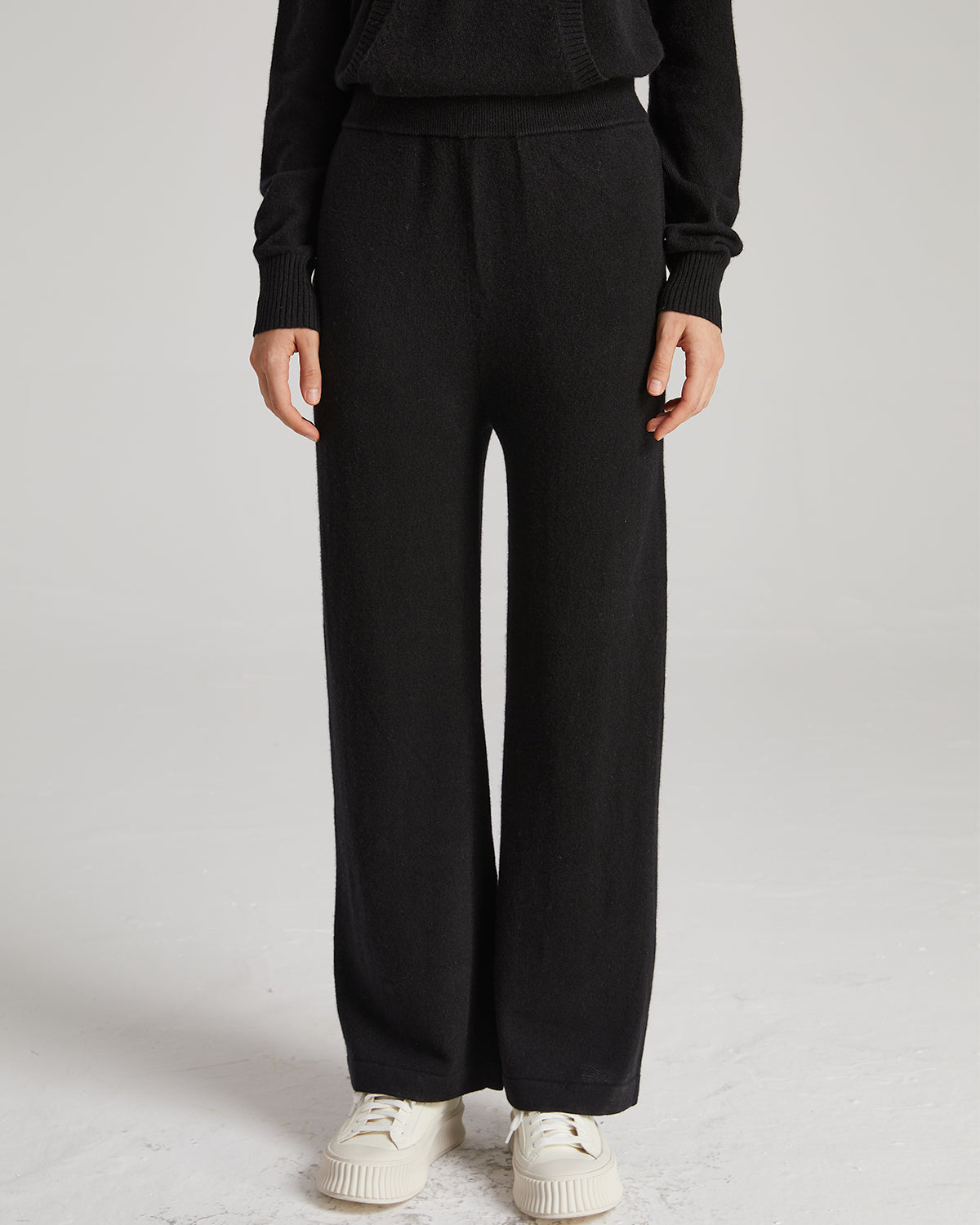Wide Leg Cashmere Pants