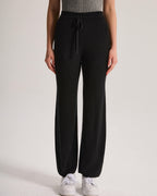 Cashmere Ribbed Wide-Leg Pant