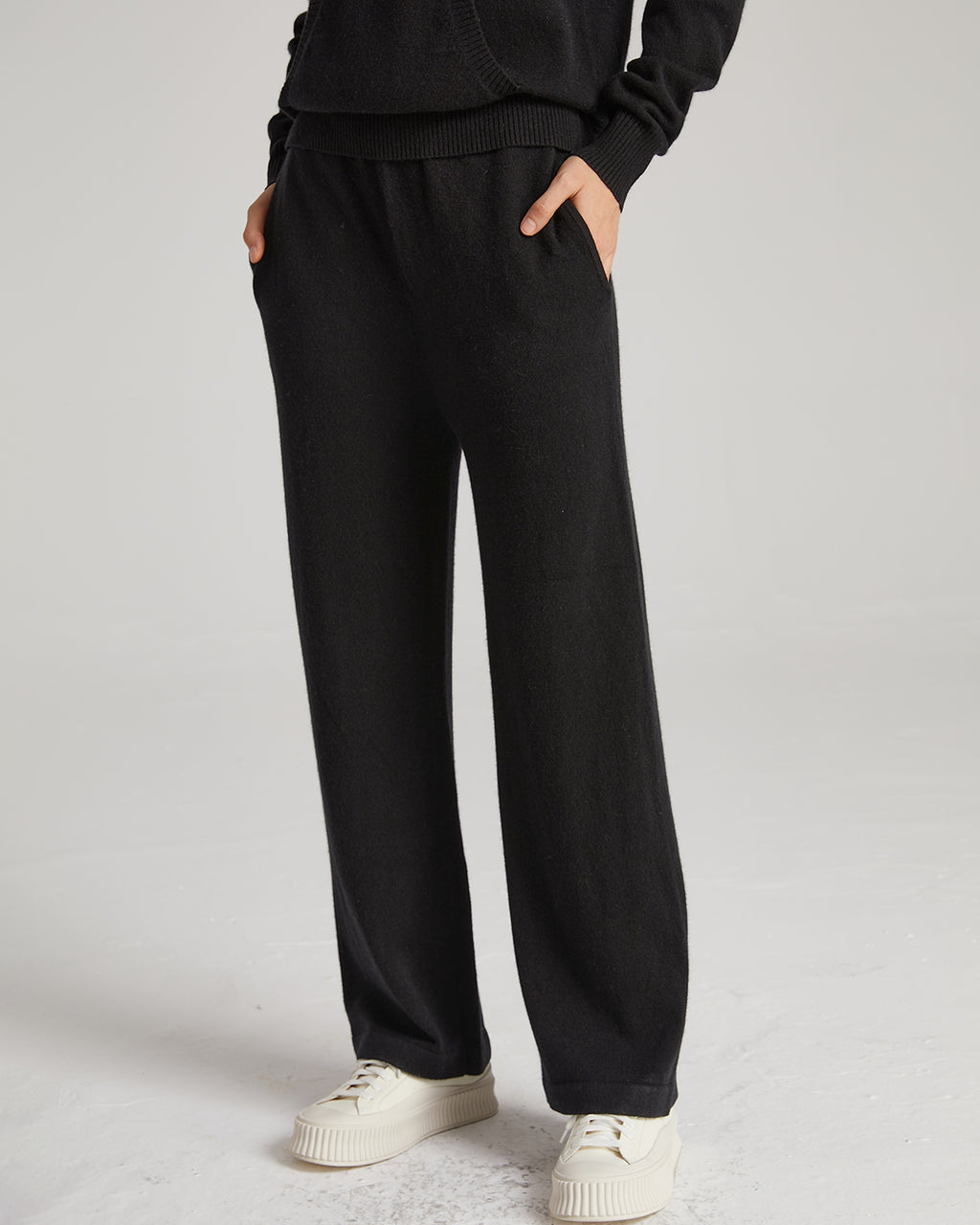 Wide Leg Cashmere Pants