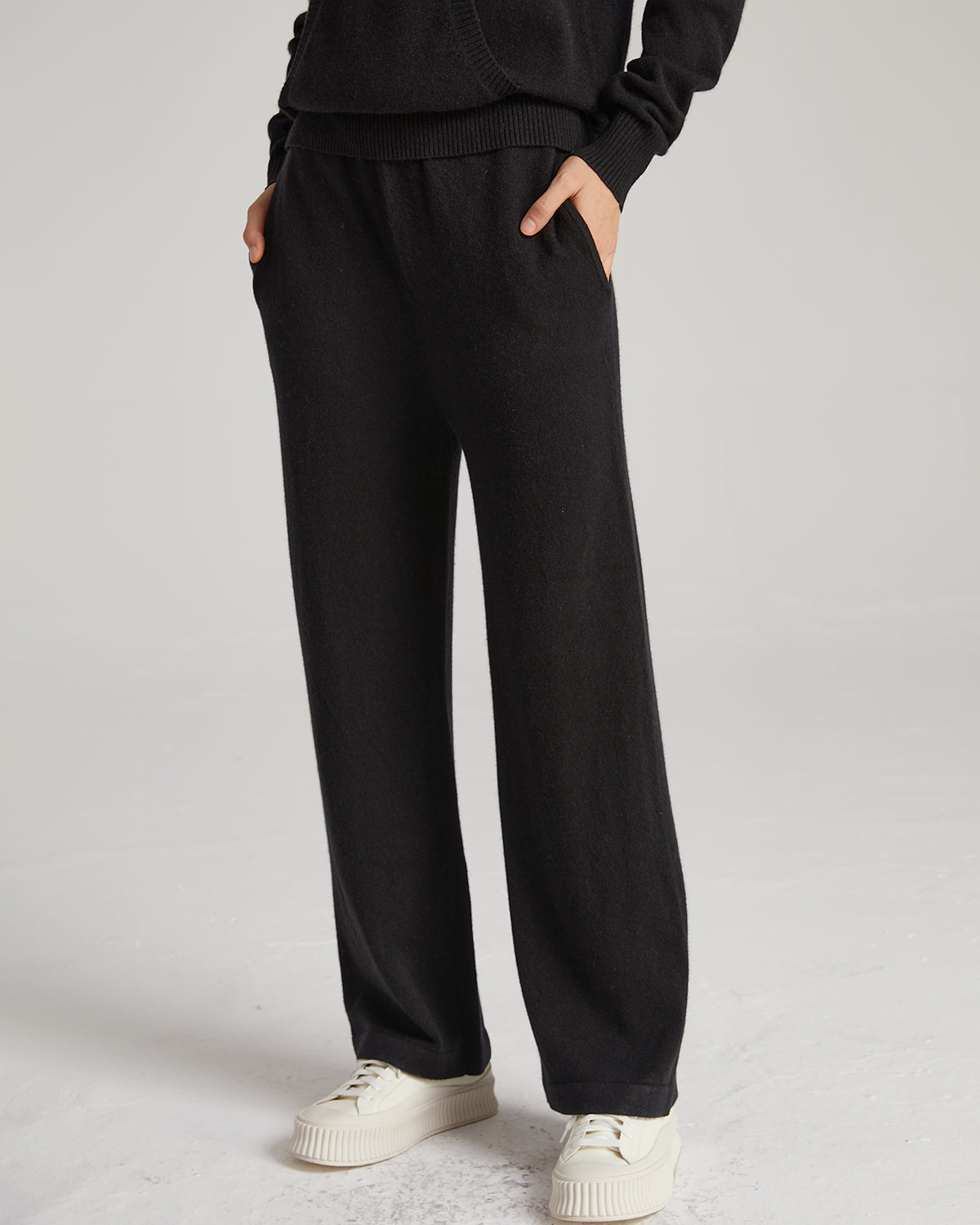 Wide Leg Cashmere Pants