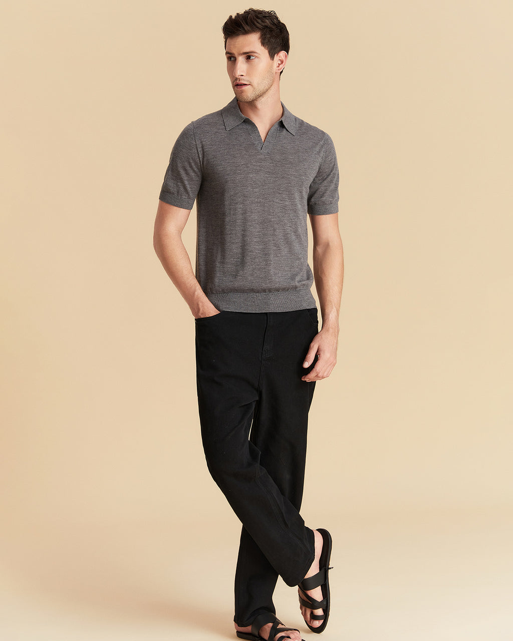 Wool Silk Polo Shirt