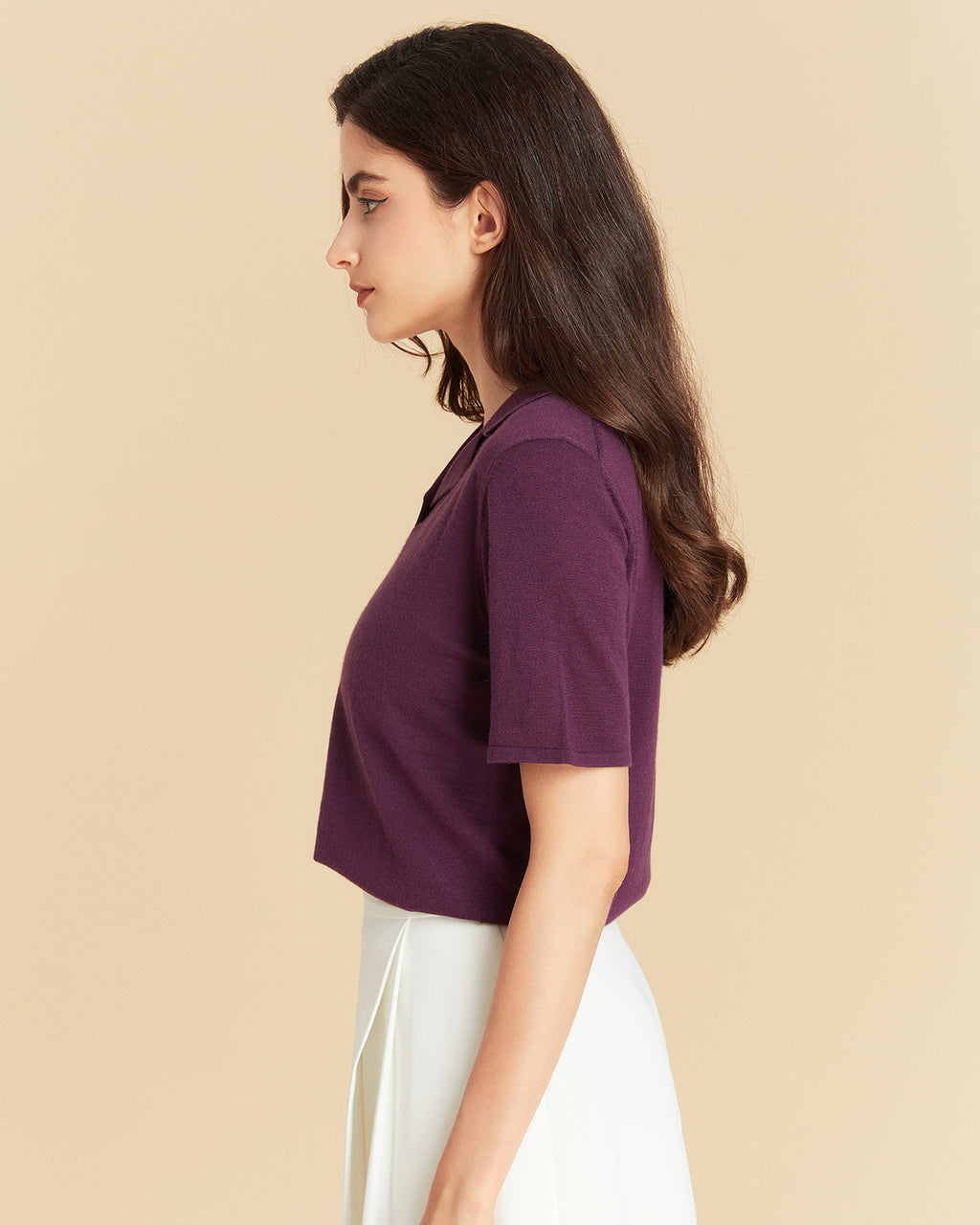 V Neck Lapel Polo Shirt
