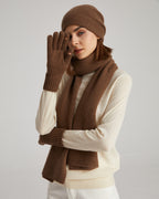 Cashmere Scarf Beanie Gloves Set