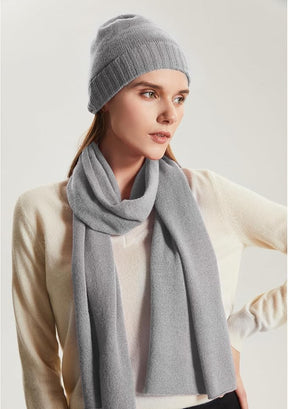 100% Cashmere Beanie & Scarf Set