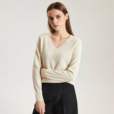 V-Neck 100% Cashmere Sweater