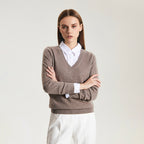 V-Neck 100% Cashmere Sweater