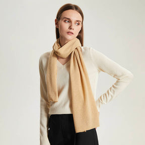 Women's Pure Color Knit Cashmere Scarf