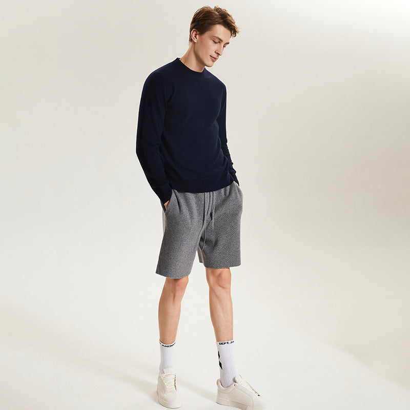 Men's Cashmere Gym Shorts with Pockets