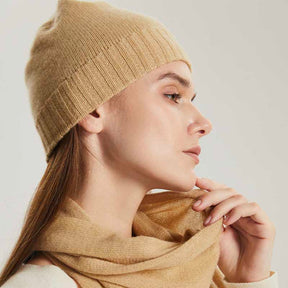 100% Cashmere Beanie & Scarf Set