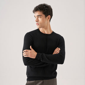 37.5 Cashmere Black Timeless o-neck Sweater