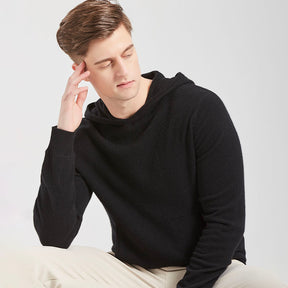 Men's Essential Base Cashmere Hoodie with Pocket