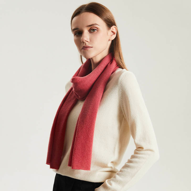 Women's Pure Color Knit Cashmere Scarf