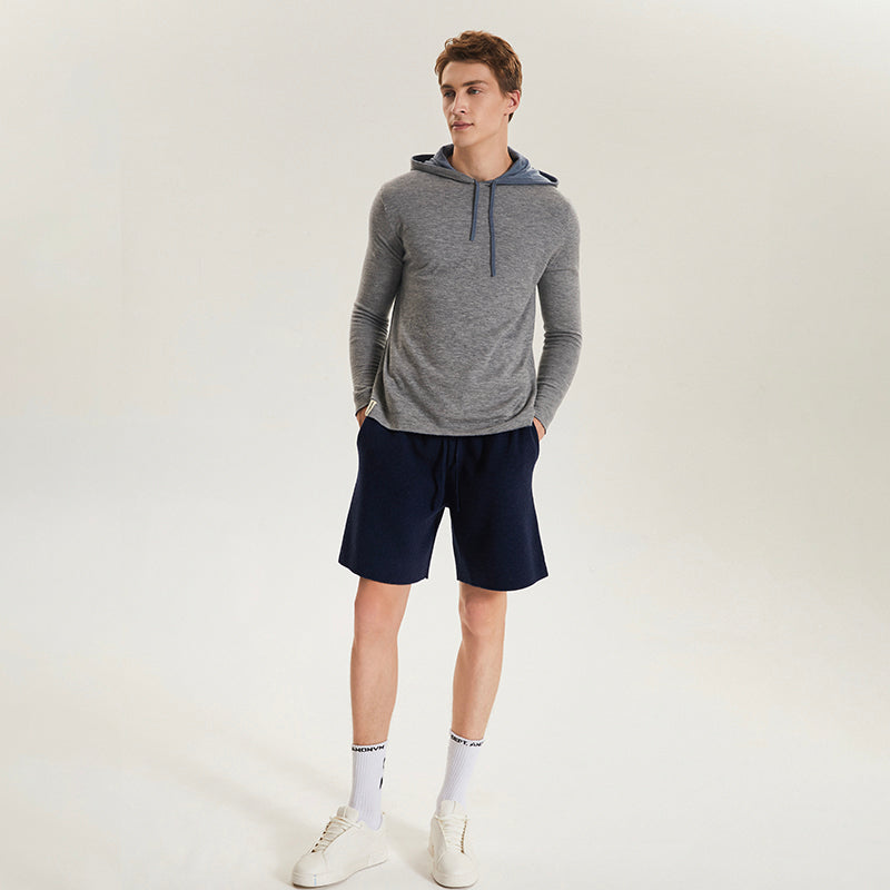 Men's Cashmere Gym Shorts with Pockets