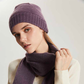 100% Cashmere Beanie & Scarf Set